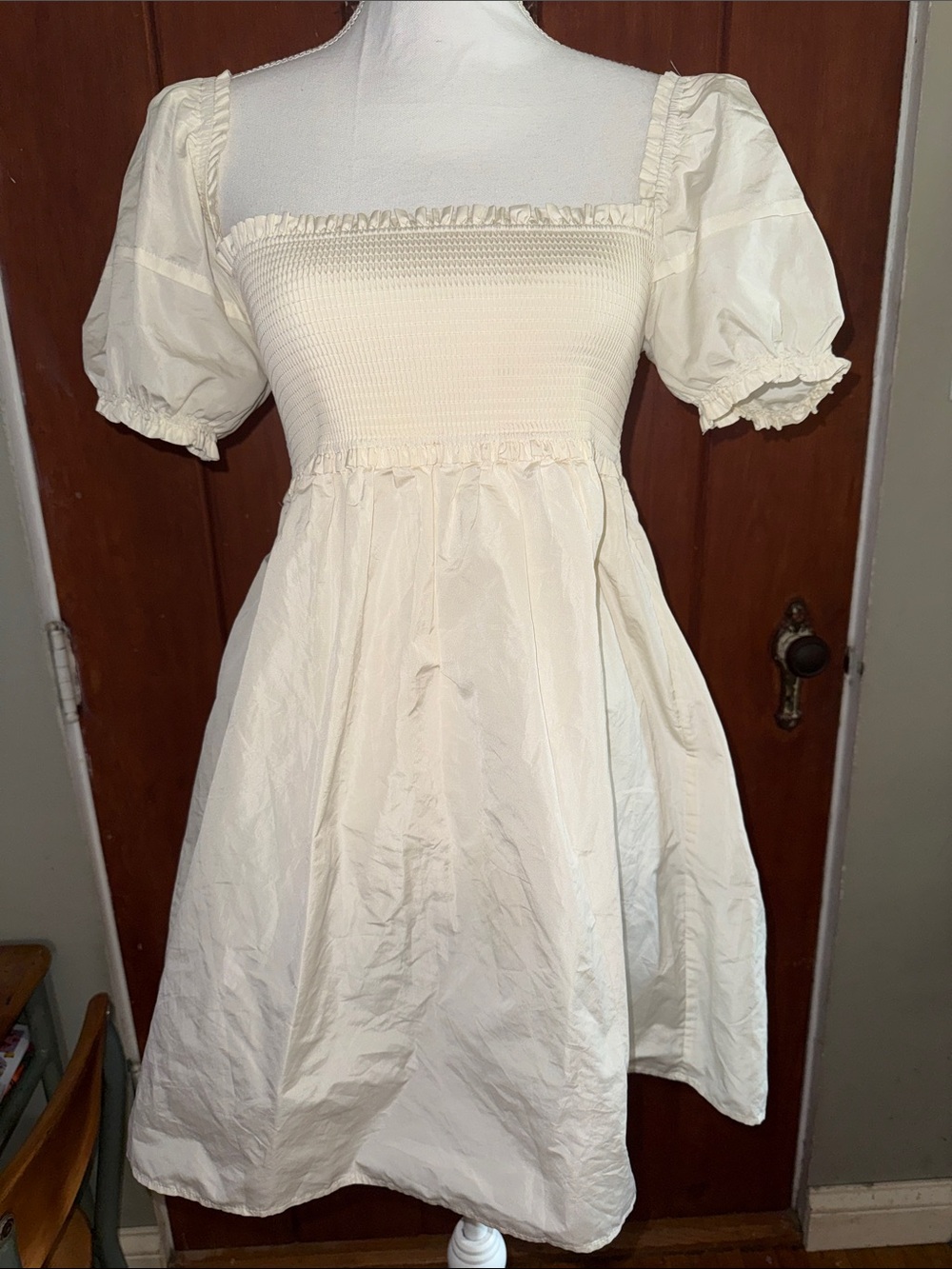 Aritzia Sunday Best Cream Dress M
